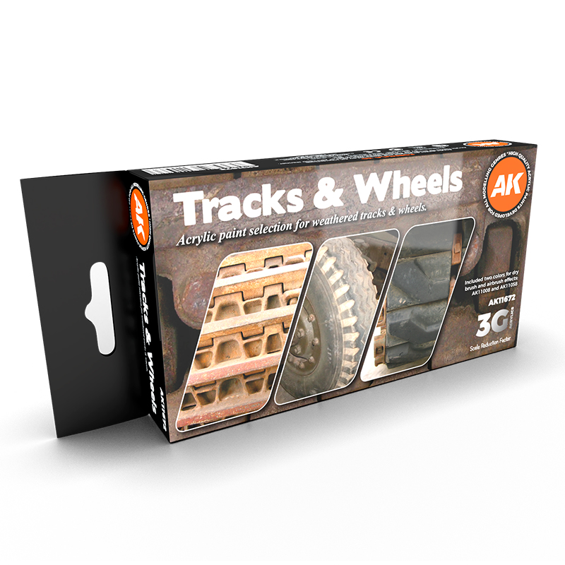 AK Interactive AK11672 Tracks & Wheels Colors Set 18ml X 6