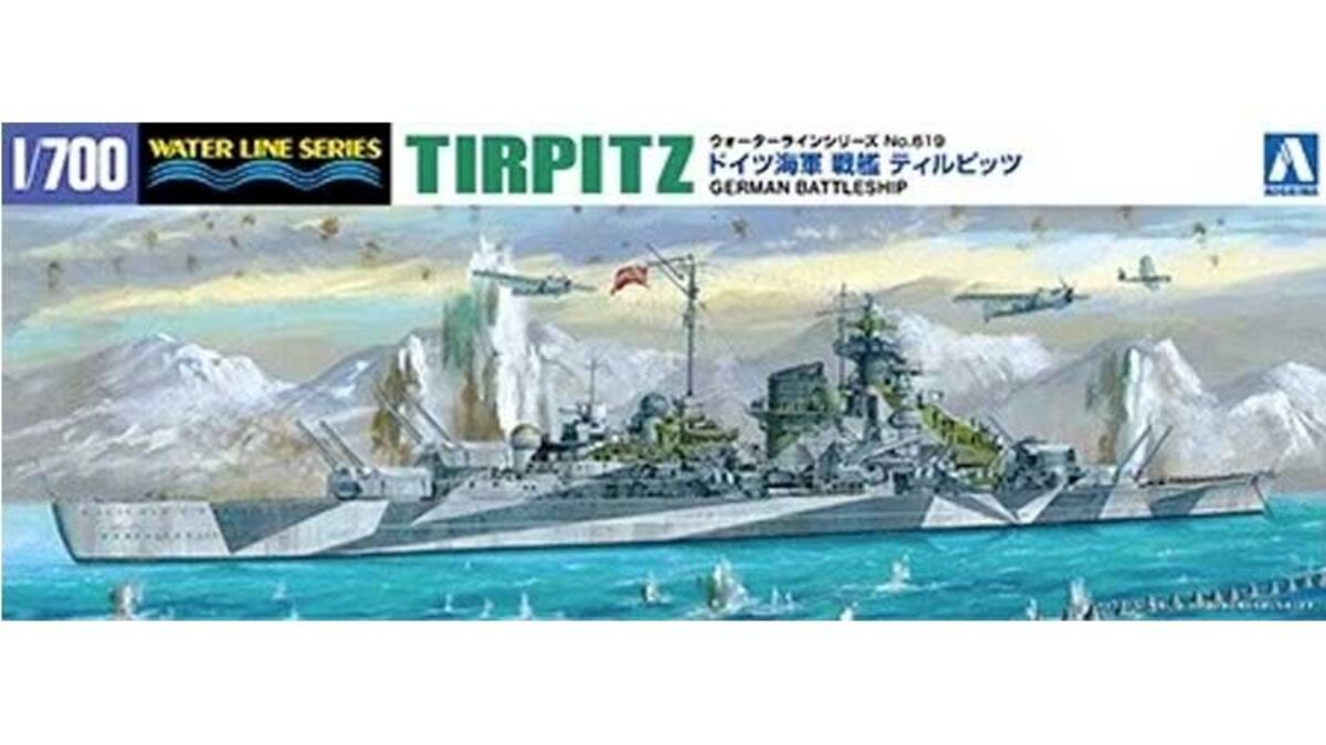 Aoshima 046067 German Battleship Tirpitz 1/700