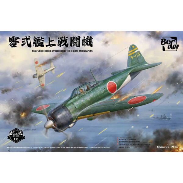 Border Model BF-006 A6M2 Zero Fighter w/ Interior of the Engine and Weapons 1/35