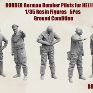 Border Model BR-009 German Bomber Pilots for He 111 Ground Condition 1/35