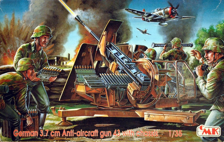 CMK  T35005 German 3.7 cm Anti-Aircraft Gun 43 with Chassis 1/35