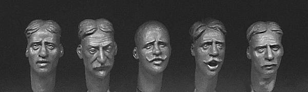 Hornet HH 42 European Heads with Hairstyles circa 1890-1915 1/35
