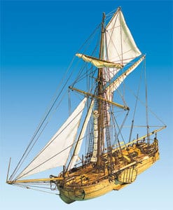 Mantua Model no. 797 Hollandse Kanonneerboot No 2 van Kapitein J.C.J. van Speyck 1/43