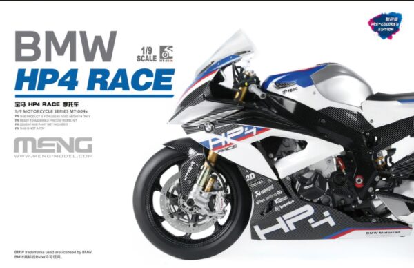 Meng MT-004s BMW HP4 Race Pre-Colored Edition 1/9