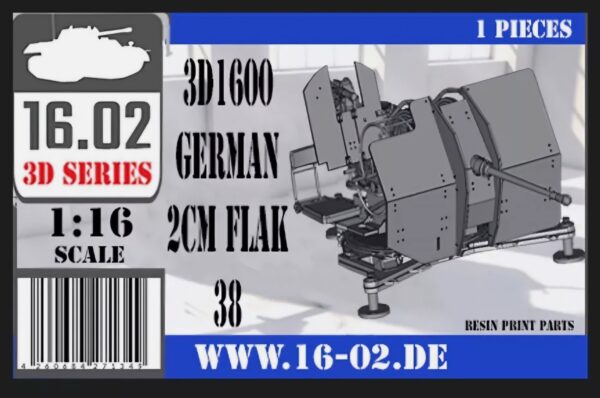 02 16.02  VK3D16006 German 2cm FlaK 38 1/16