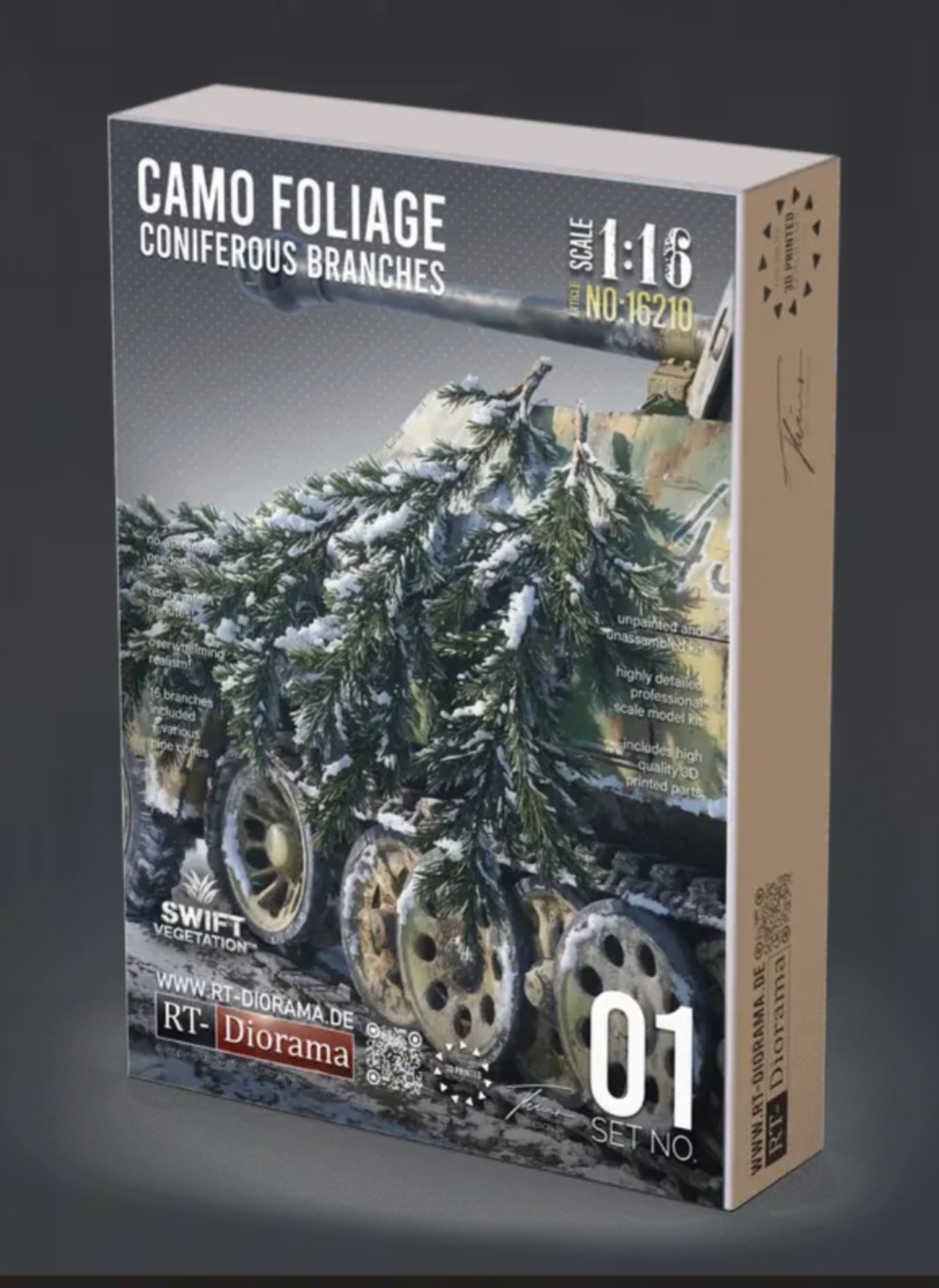 RT-Diorama 16210 Coniferous Branches (Camo Foliage) 1/16