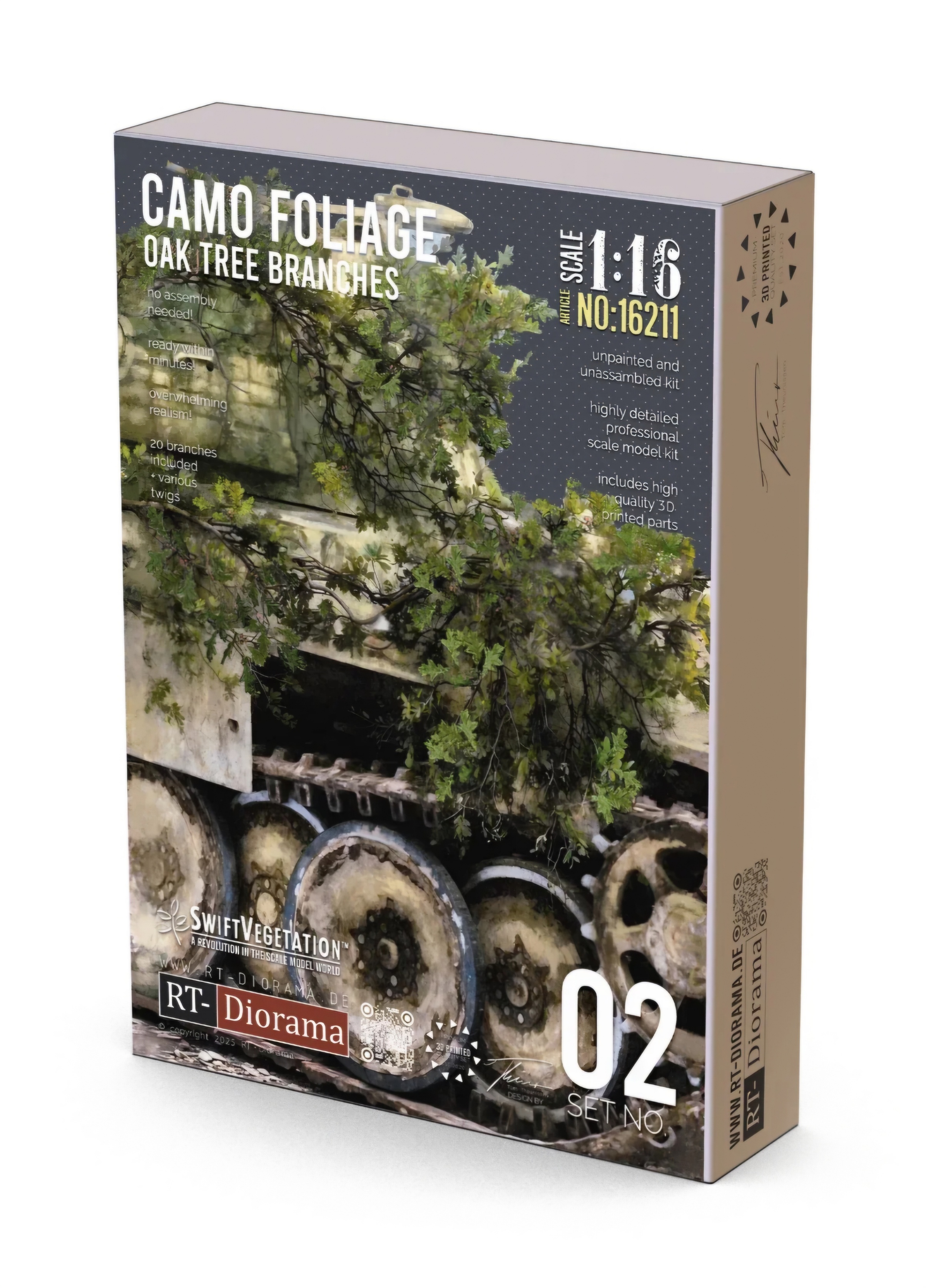 03 RT-Diorama 16211 Oak Tree Branches (Camo Foliage) 1/16