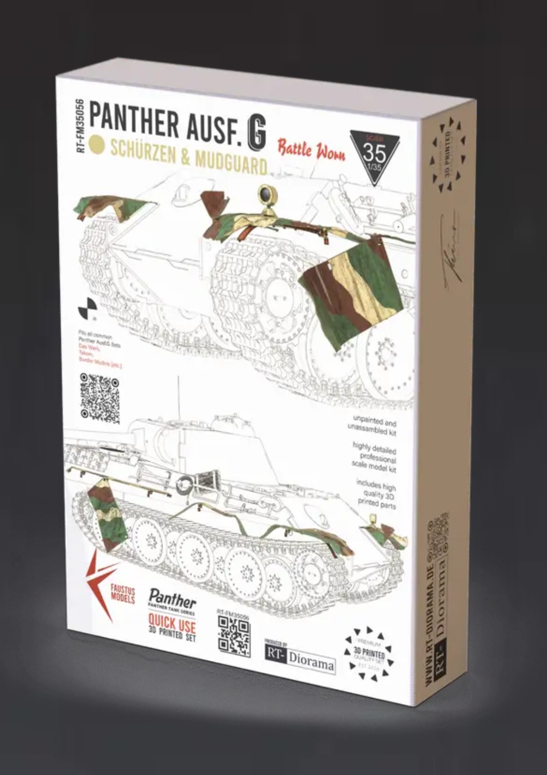 RT-Diorama FM35056 Panther Ausf. G Schürzen Battle Damaged 1/35