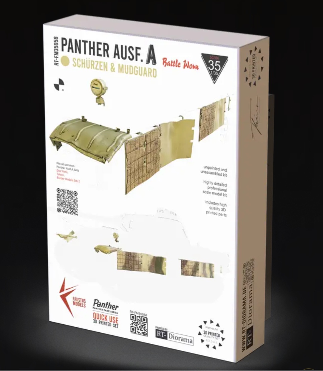 RT-Diorama FM35058 Panther Ausf. A Schürzen Battle Damaged 1/35
