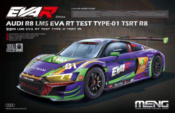 Meng CS-008 Audi R8 LMS GT3 EVA RT Test Type-01 TSRT R8 1/24