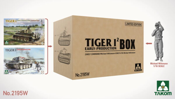 05 Takom 2195W Tiger I No. 2 BOX Early Command/Michael Wittmann +EARLY+ 1/16 Michael Wittmann Figure 1/35