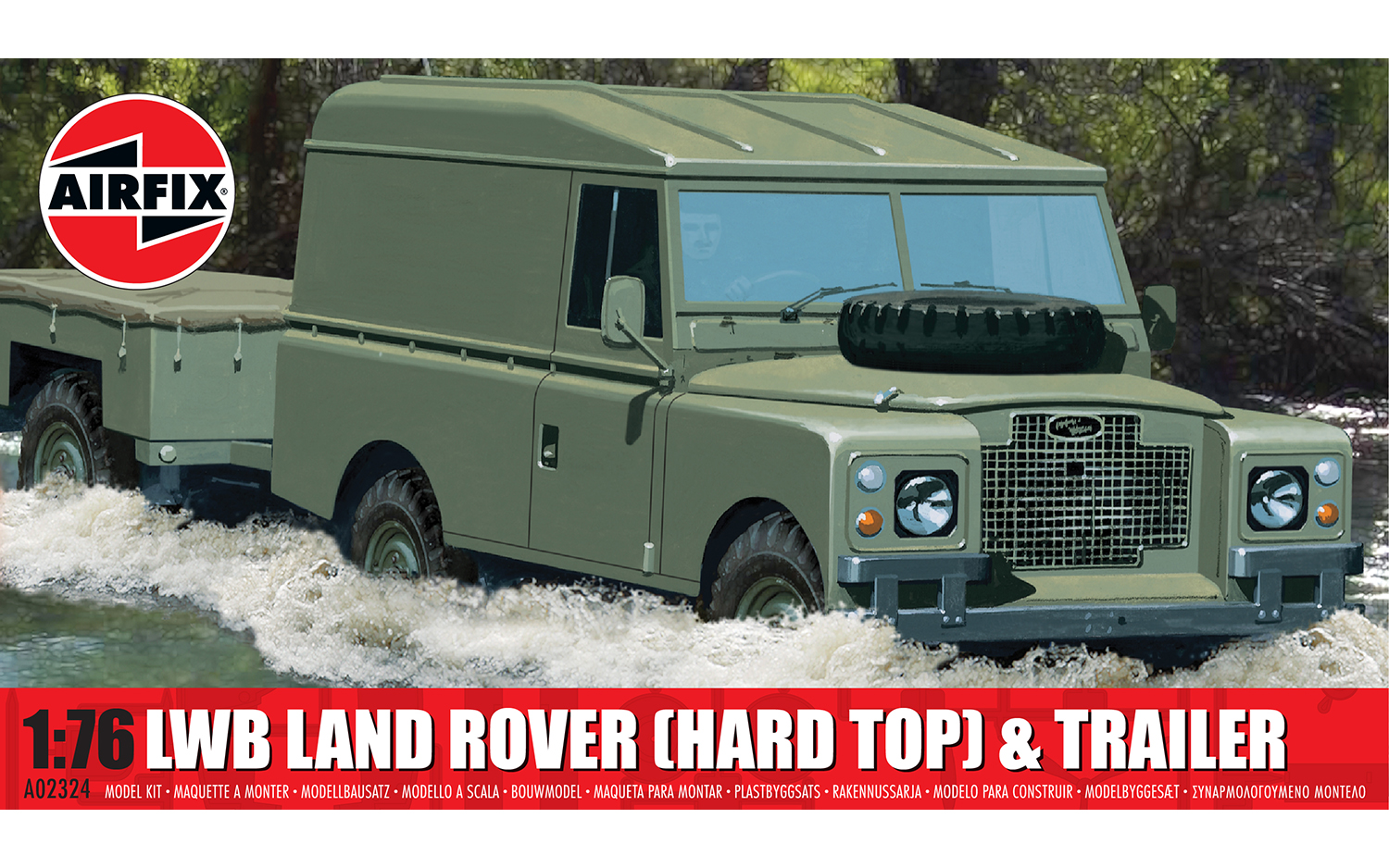 Airfix A02324 LWB Land Rover and Trailer (Hard Top) 1/76