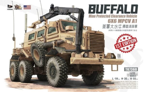 T-Model  TK7360 Buffalo Mine Protected Clearance Vehicle 6X6 MPCV A1 1/72