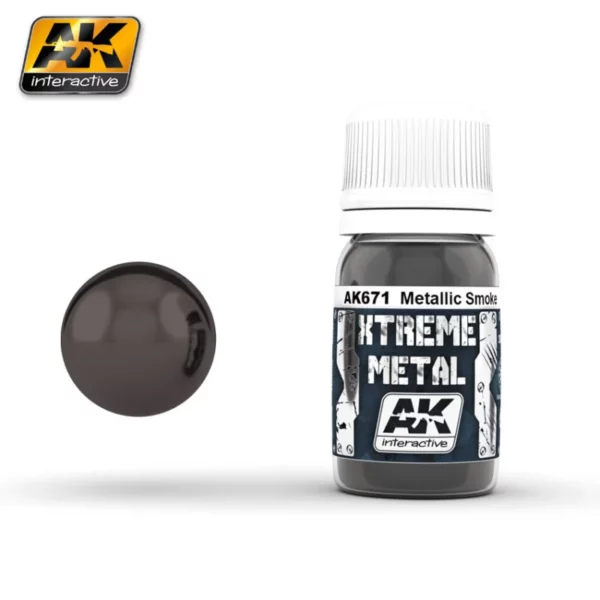 AK 671 Extreme Metal Metallic Smoke 30ml