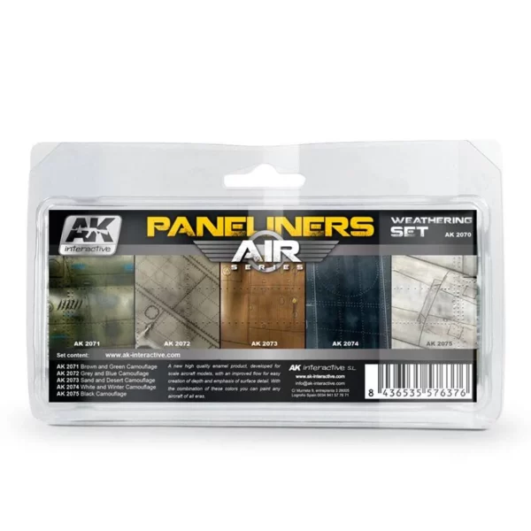 AK2070 Paneliners Weathering Set  Air Series - Afbeelding 2