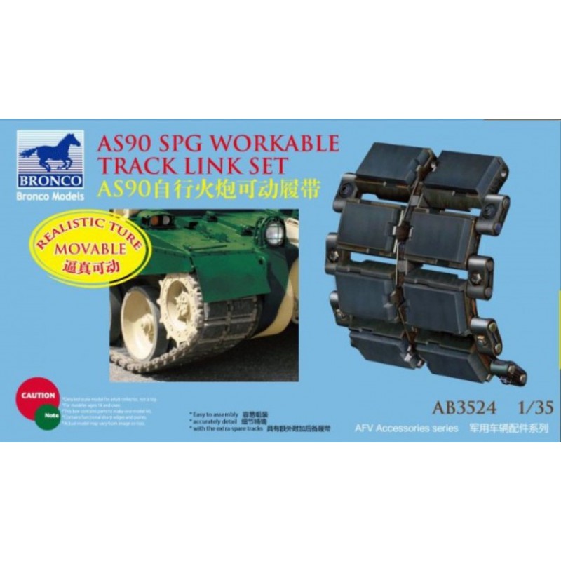 Bronco AB3524 AS90 SPG Workable Track Link Set 1/35