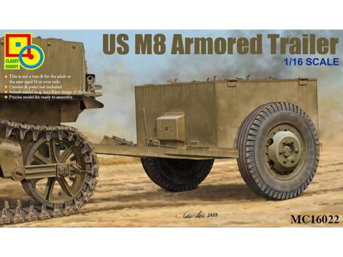 Classy Hobby MC16022 US M8 Armored Trailer 1/16