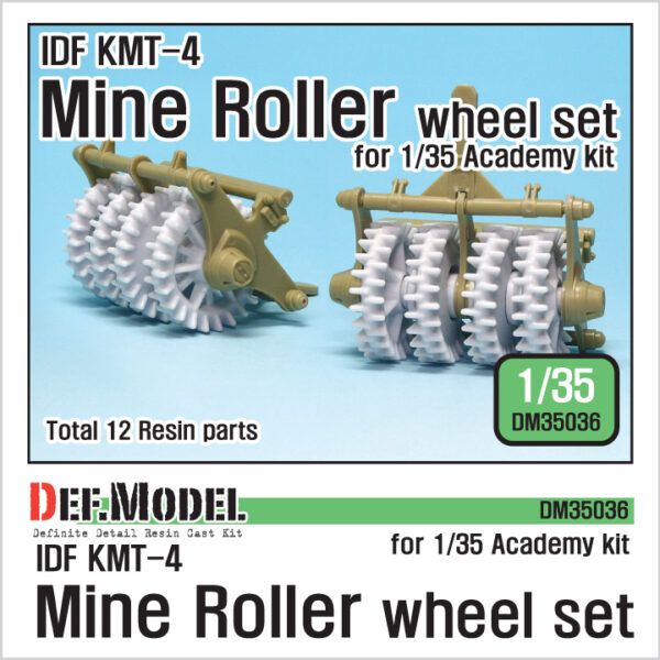 DEF. Model DM35036 IDF KMT-4 Mine Roller Wheel Set 1/35