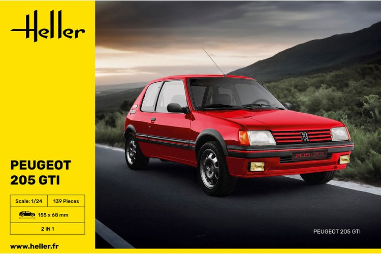 04 Heller 82705 Peugeot 205 GTI 1/24