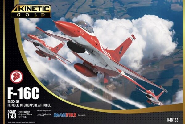Kinetic K48133 F-16C Block 52 Republic of Singapore Air Force 1/48