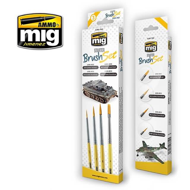 A.Mig-7602 Starter Brush Set - Ammo by Mig Jimenez