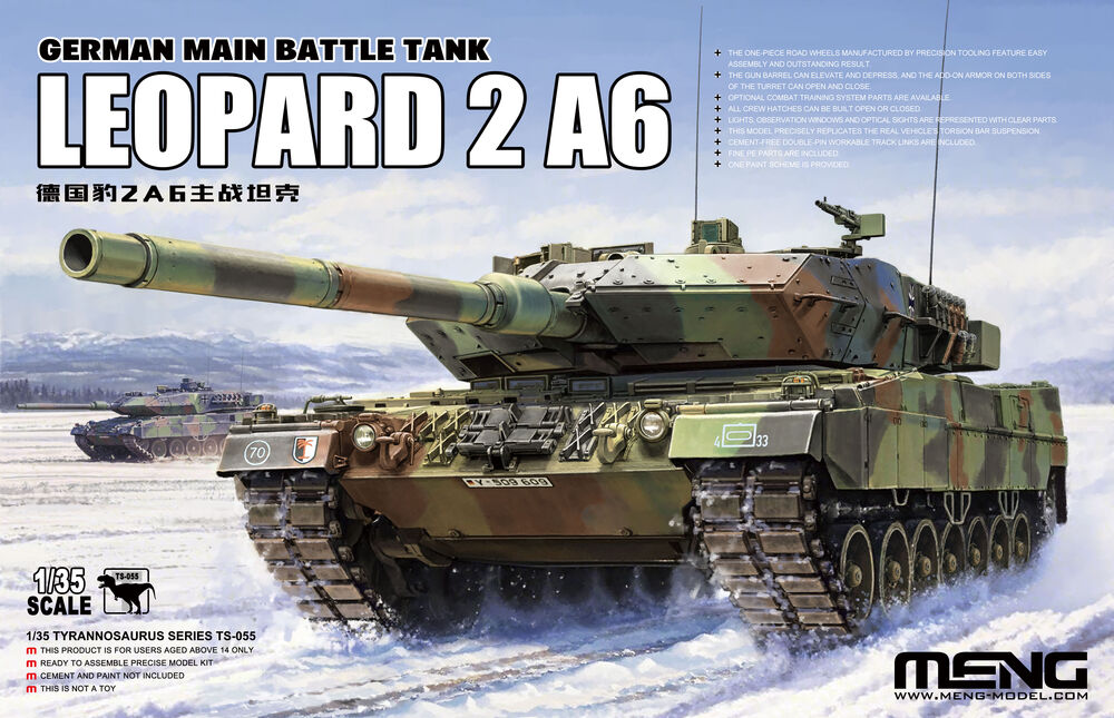 02 Meng TS-055 Leopard 2 A6 German Main Battle Tank 1/35