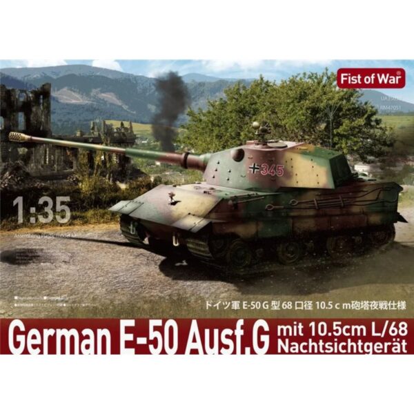 Modelcollect Fist of War UA35030 German E-50 Ausf. G mit 10.5cm L/68 Nachtsichtgerät 1/35