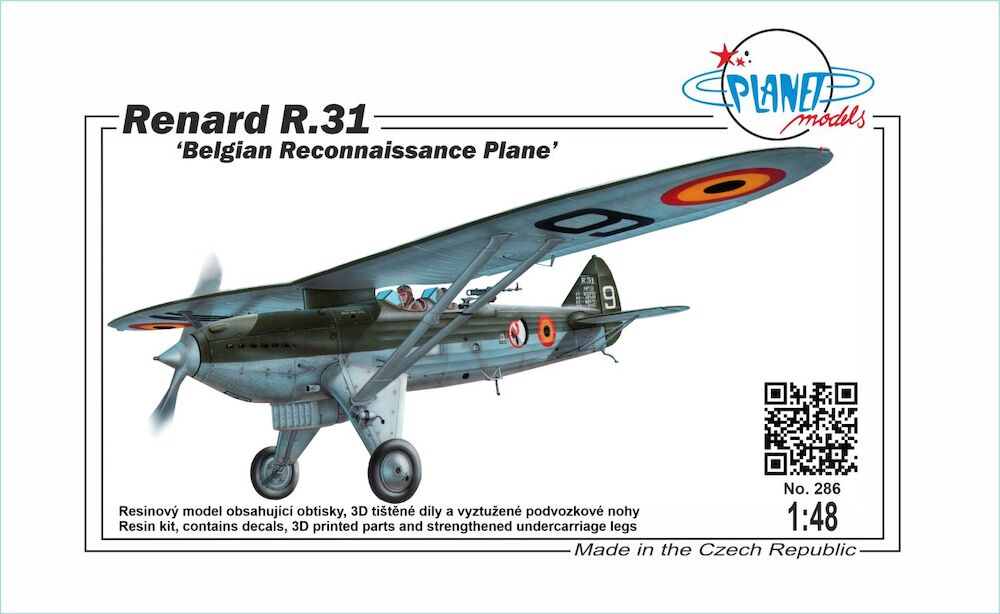 02 Planet Models no. 286 Renard R.31 'Belgian Reconnaissance Plane' 1/48