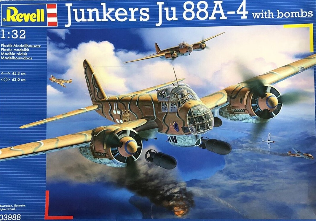 2 Revell 03988 Junkers Ju 88 A-4 with Bombs 1/32