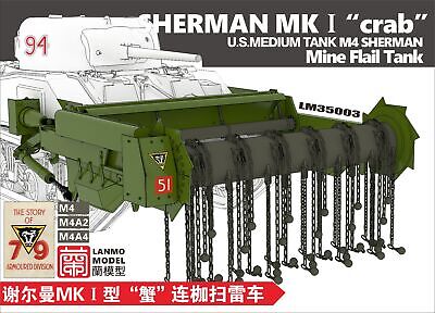 03 Lanmo Model LM35003 Sherman Mk.I "Crab" U.S. Medium Tank M4 Sherman Mine Flail Tank 1/35