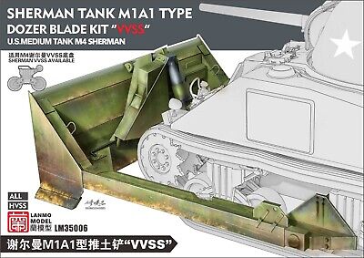 Lanmo Model LM35006 Sherman Tank M1A1 Type Dozer Blade Kit "VVSS" 1/35