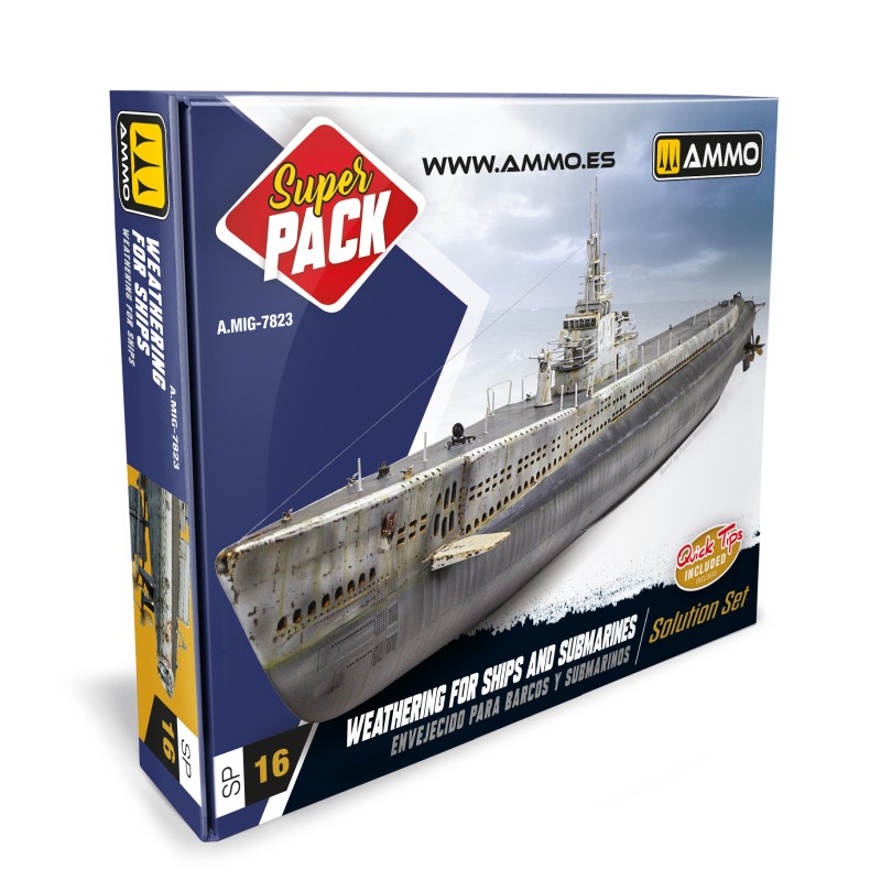 Ammo by Mig 7823 Weathering for Ships and Submarines Super Pack  Solution Set