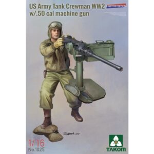 Takom 1025 US Army Tank Crewman WW2 w/.50 cal Machine Gun 1/16