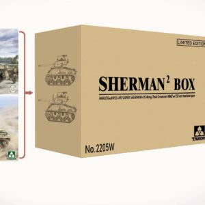 Takom 2205W Sherman² Box M4A1(76w) HVSS +M1 Super Sherman 1/35+ Tank Crewman w/.50cal 1/16