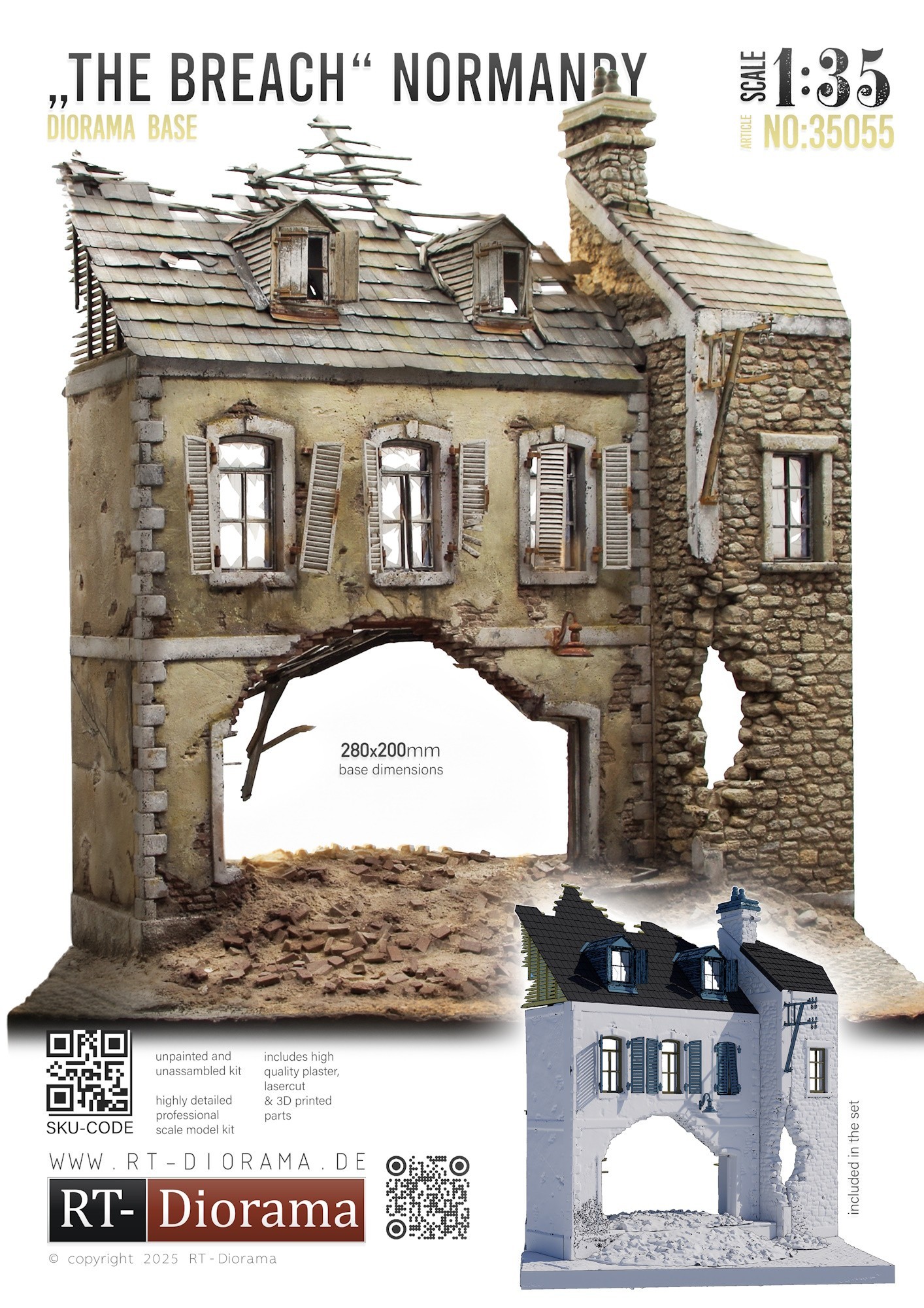 RT-Diorama 35055 "The Breach" Normandy Diorama Base 1/35