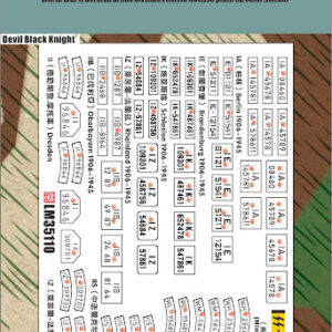 Lanmo Model LM35110 WWII German Urban Civilian Vehicle License Plates 1/35