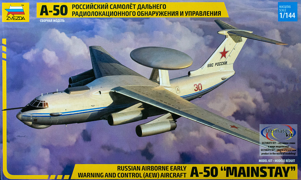 Zvezda 7024 Russian Airborne Early Warning and Control (AEW) Aircraft A-50 "Mainstay" 1/144